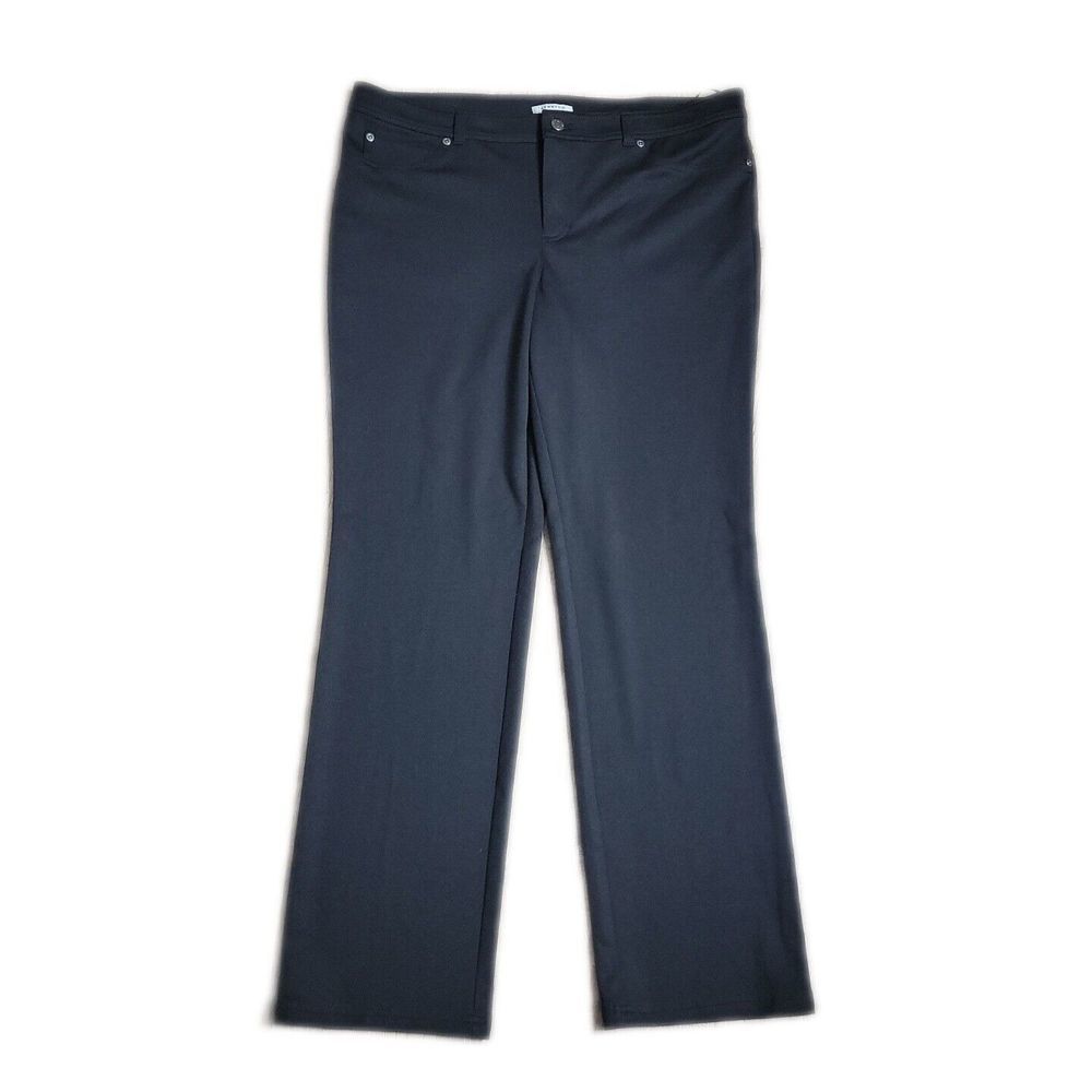 Jones New York Career Dress Pants ~ Sz 16 ~ Black ~ High Rise ~ 32" Inseam